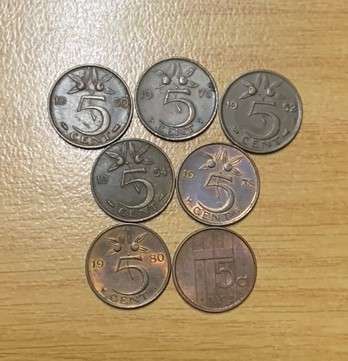!!! Netherlands  5 Cents Coins !!!
