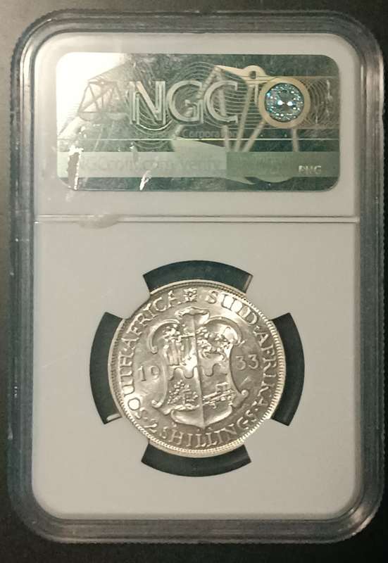 ***1933 2 Shilling NGC AU58 CV R12500 + ***