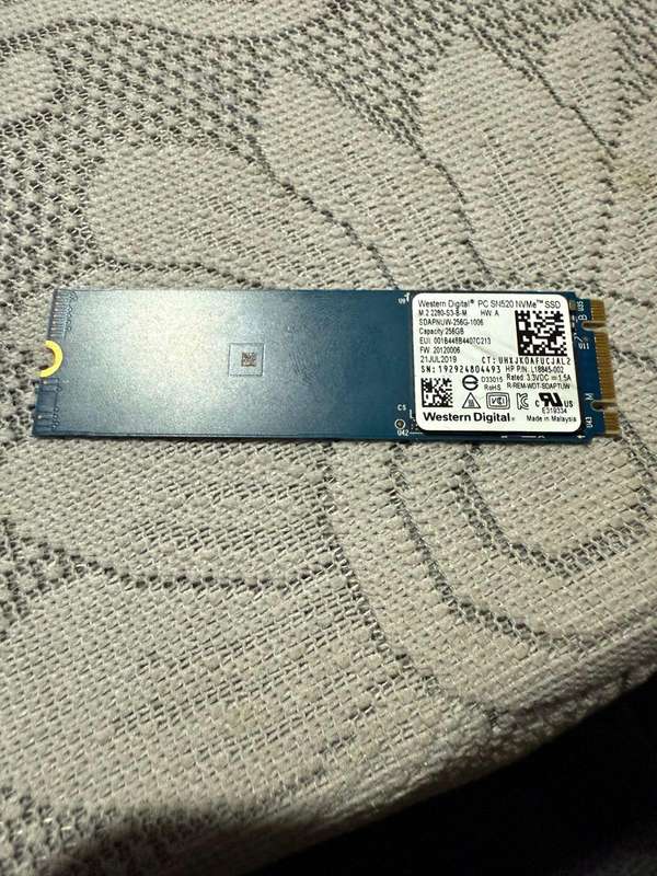 256gig Western Digital NVME SSD