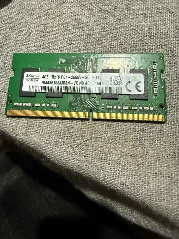 4gig DDR4 2666mhz laptop ram