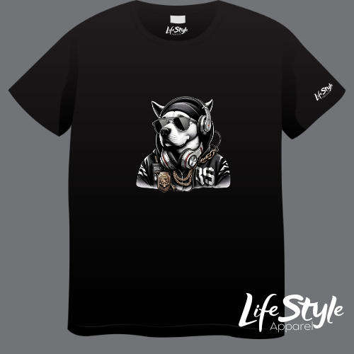 Lifestyle Apparel Ghetto Dog Tshirt Medium Cotton