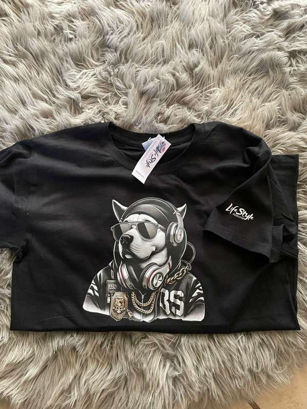 Lifestyle Apparel Ghetto Dog Tshirt Medium Cotton
