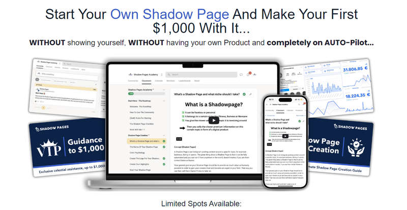 [Course] Shadow Pages - Start Your Own Shadow Page And Make Your First $1,000