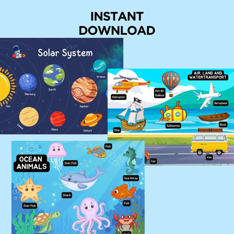 10000+ Educational Activity Printable Learning Tools for Kids Bundle Fun and Homeschool Resources