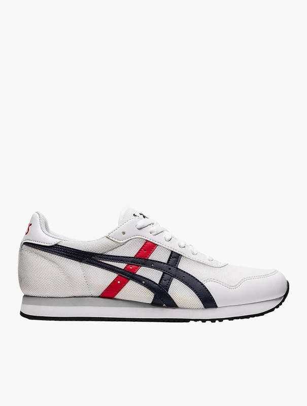 Asics White & Midnight Tiger Runner Shoes Size 11