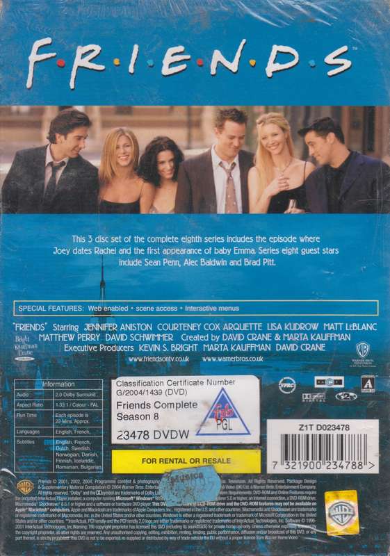 Friends - Season 8 (DVD Box Set)