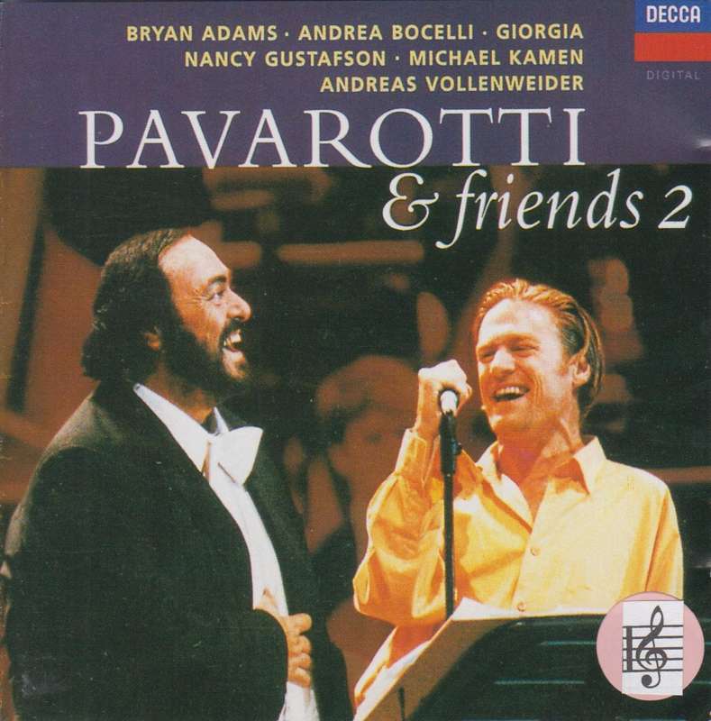 Pavarotti & Friends 2 (CD) [Small round pink sticker on booklet]