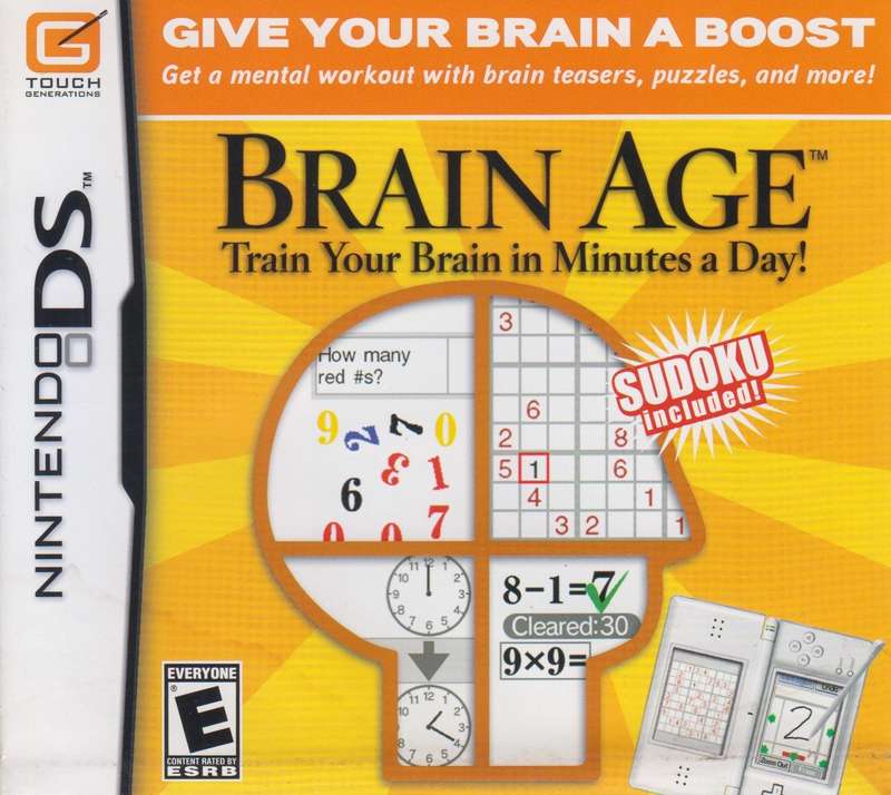 Brain Age - Train Your Brain In Minutes A Day (Nintendo DS) [NO Manual]
