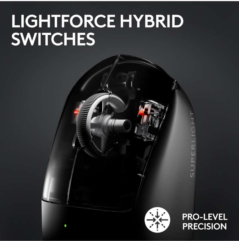 Logitech G PRO X Superlight 2 Lightspeed Wireless Gaming Mouse - 24GHZ - White
