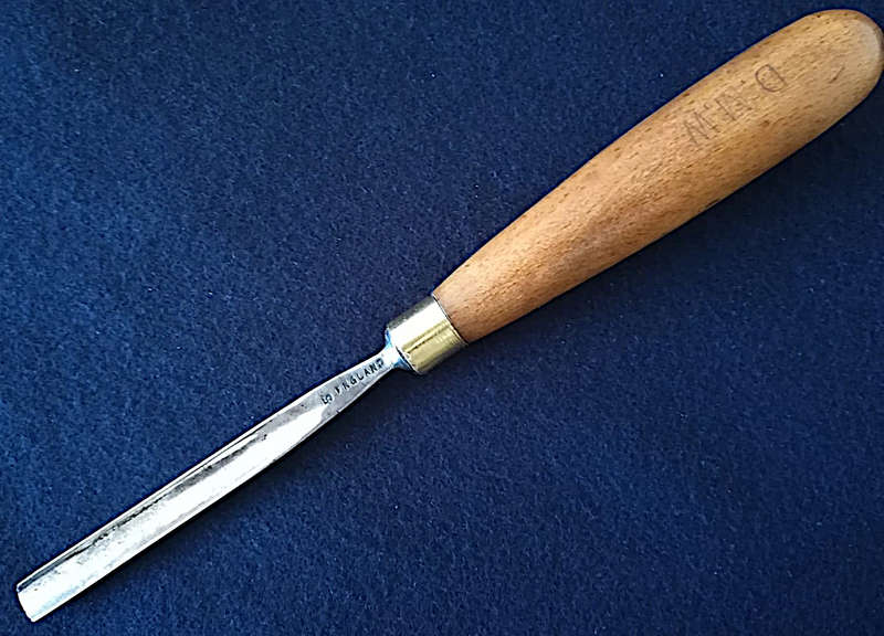 Antique S J Addis 3/8" Cut, Straight Hand Carving Gouge, #5 Sweep, Length 9.15" For The Professional