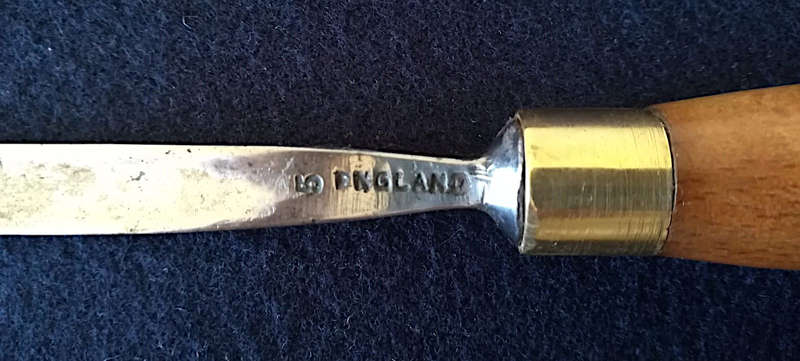 Antique S J Addis 3/8" Cut, Straight Hand Carving Gouge, #5 Sweep, Length 9.15" For The Professional