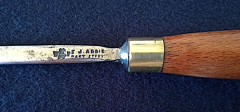 Antique S J Addis 1/4" Cut Straight Hand Carving Gouge, #5 Sweep, Length 8.5" For The Professional