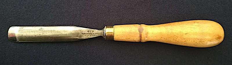 Two Antique Carving Chisels - Gouges 5/8" and 3/4" c1860 William Marples & Sons England