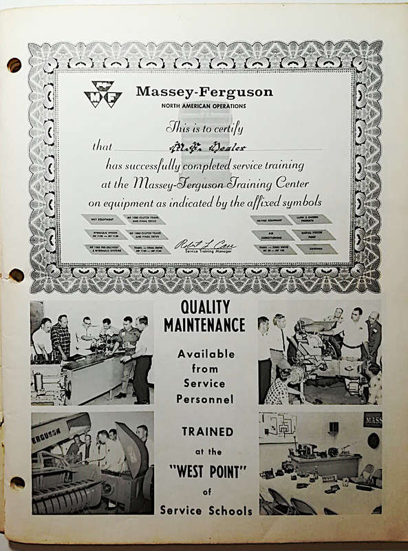 Vintage Massey-Ferguson Tractor 165 - Original Manual c.1964 - 1975