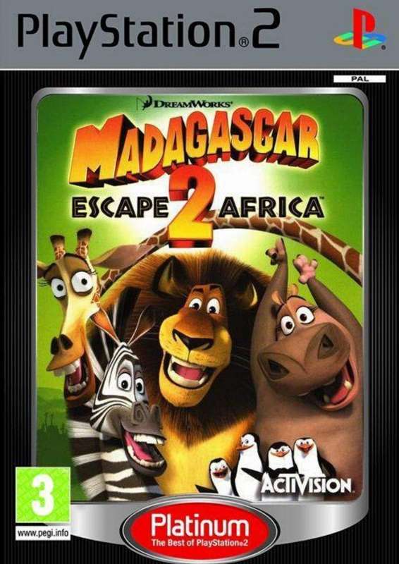 PS2 Dreamworks Madagascar Escape 2 Africa Platinum