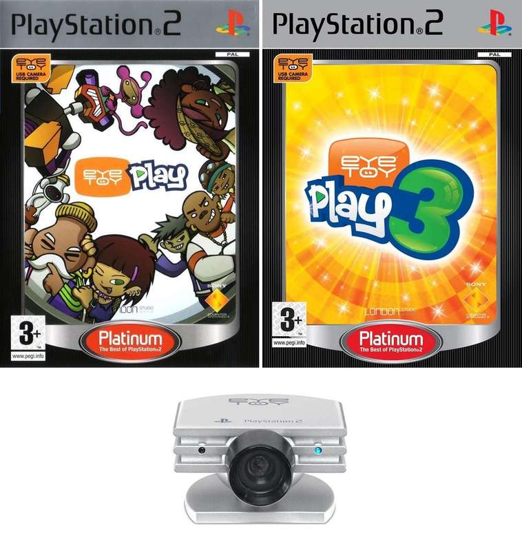 PS2 Two Eyetoy Play Games With Camera Bundle
