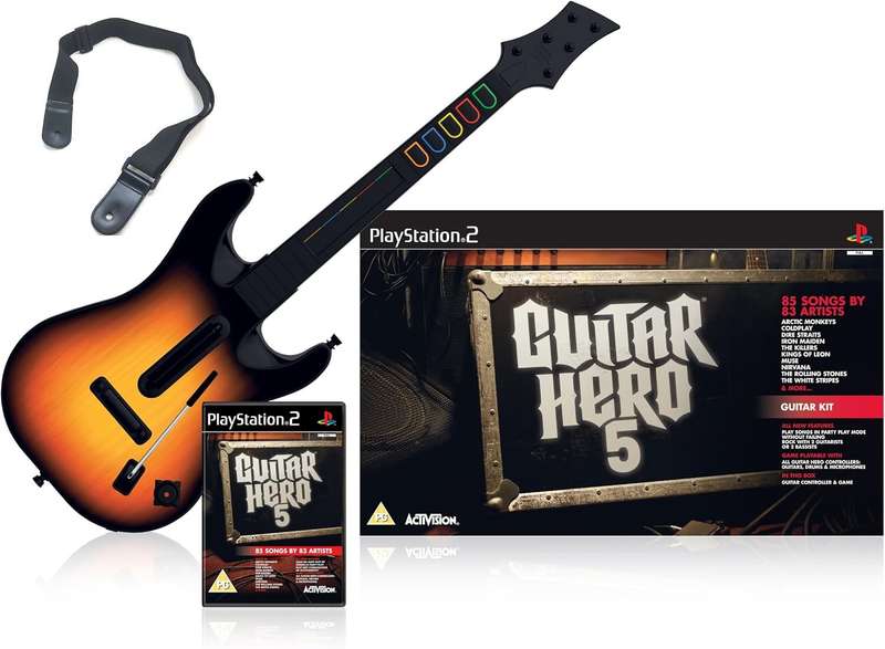 PS2 Guitar Hero 5 Guitar Bundle / Boxed