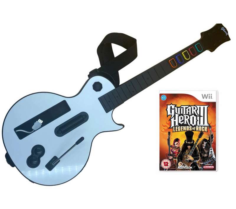 Wii Guitar Hero III Legends Of Rock Guitar Bundle