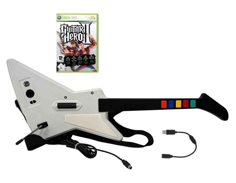 Xbox 360 Guitar Hero II X-Plorer Wired Guitar Bundle / Original Product