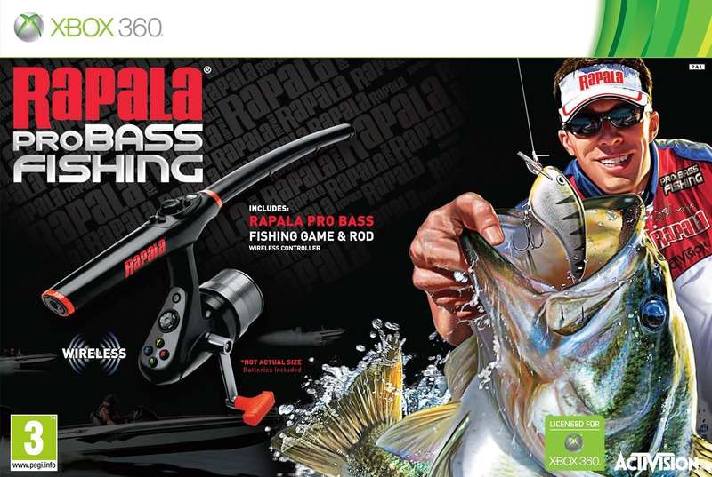 Xbox 360 Rapala Pro Bass Fishing Rod Bundle / Original Product