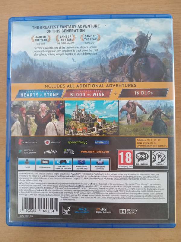 The Witcher 3: Wild Hunt - Ps4