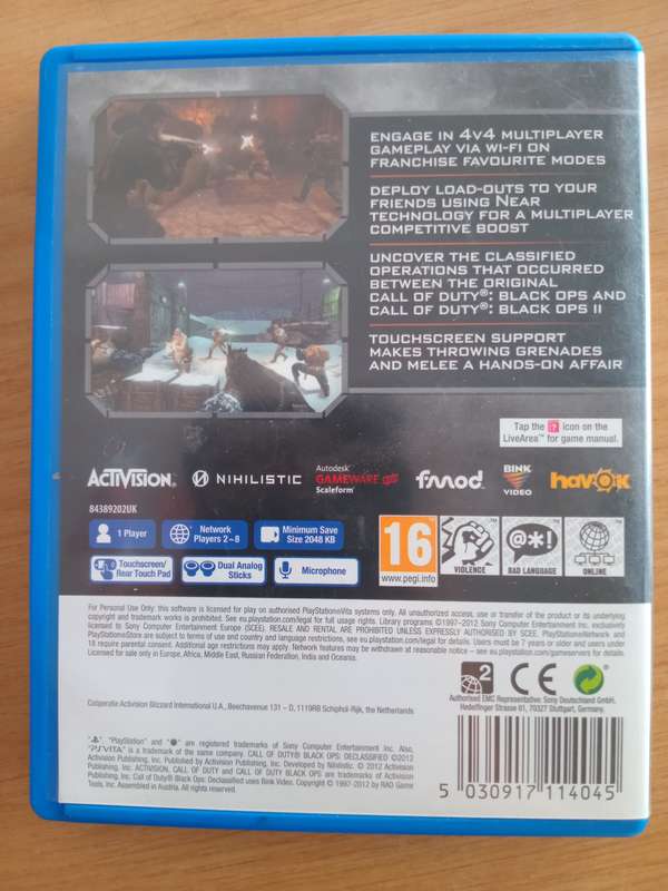 Call Of Duty Black Ops: Declassified - Psvita