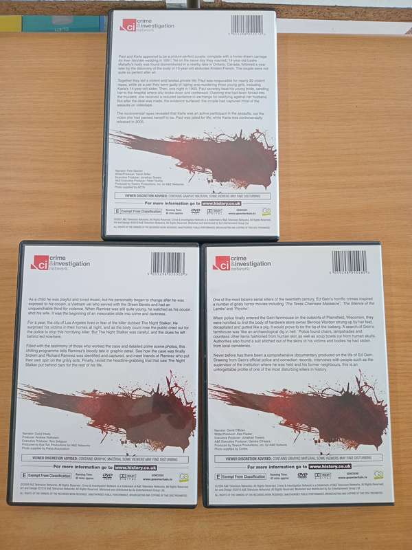 Infamous Serial Killers of our Time - 6 dvd box set