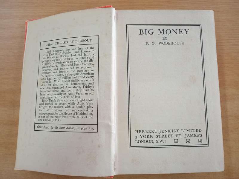 P.G. Wodehouse- Big Money