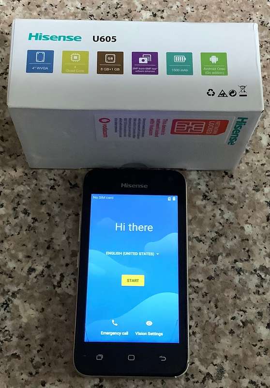 HISENSE U605 8GB VODACOM LOCKED GOLD.