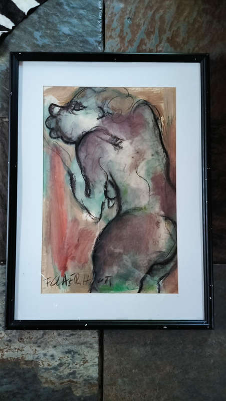 Frans Claerhout mixed media size 580mm x 380mm