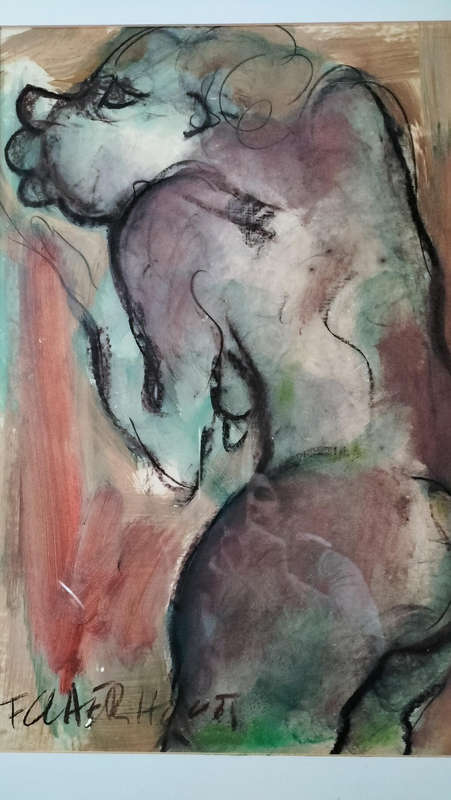Frans Claerhout mixed media size 580mm x 380mm