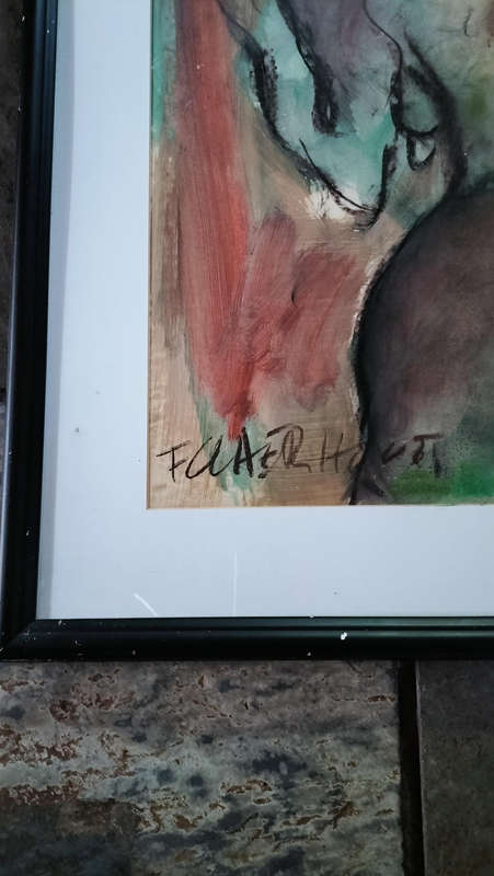 Frans Claerhout mixed media size 580mm x 380mm