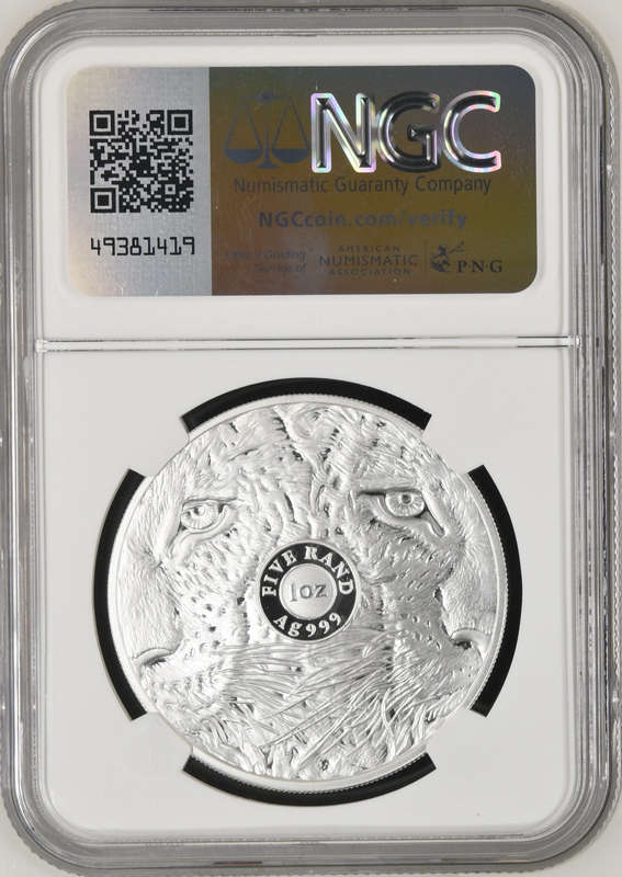 2023 BIG 5 1oz FINE SILVER - LEOPARD PRIVY - PF69UC - NGC GRADE