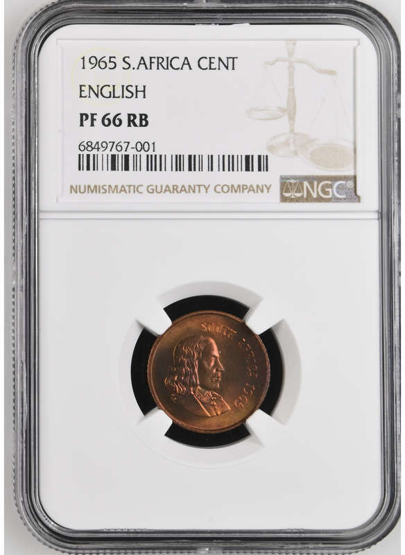 1965 RSA 1 CENT - ENGLISH - PF66RB - NGC GRADED