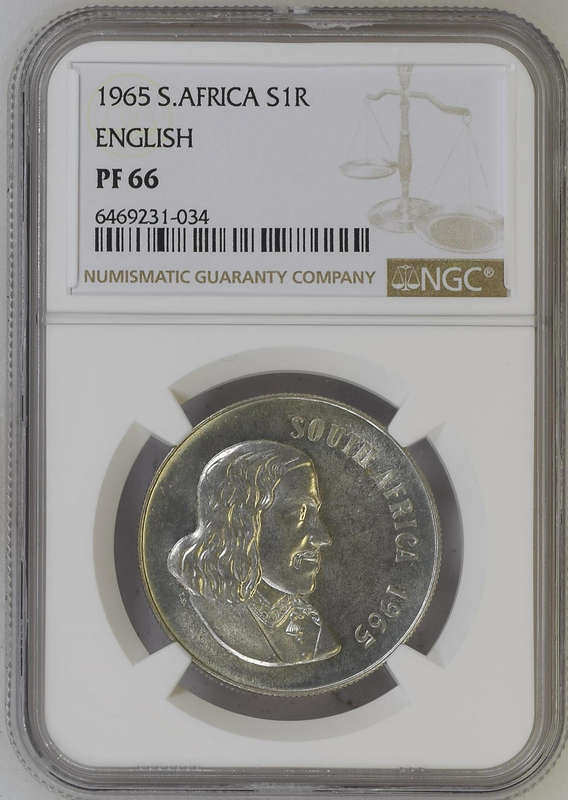 1965 SILVER 1 RAND ENGLISH PF66 - NGC GRADED 2nd FINEST KNOWN