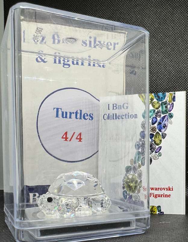 1oz PURE 999.9 SILVER CRYSTALS & GEMS COLORIZED SERIES IN DOME "SWAROVSKI TURTLE " CERTIFIED &