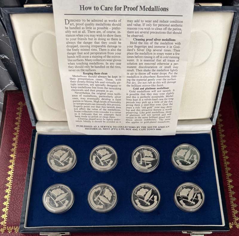 black friday sale 1879 to 1979 ZULU WAR CENTENARY MEDALLION SET - 200gr SILVER