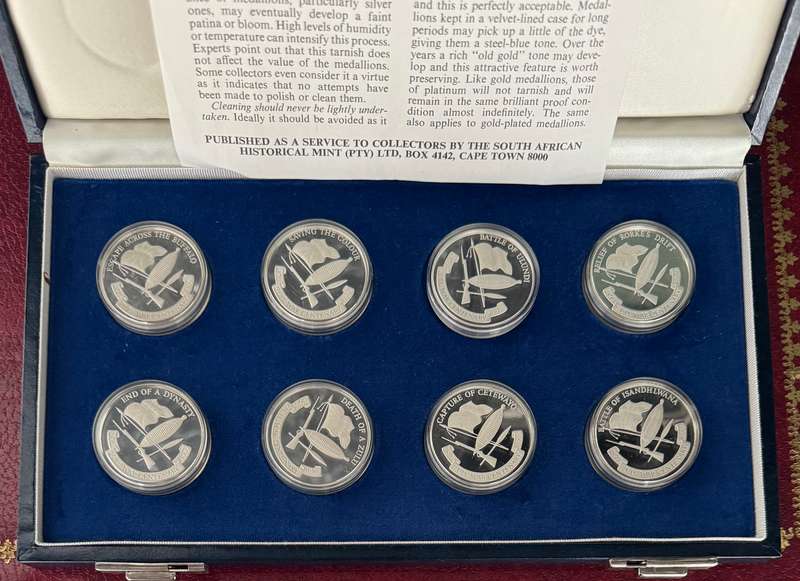 black friday sale 1879 to 1979 ZULU WAR CENTENARY MEDALLION SET - 200gr SILVER