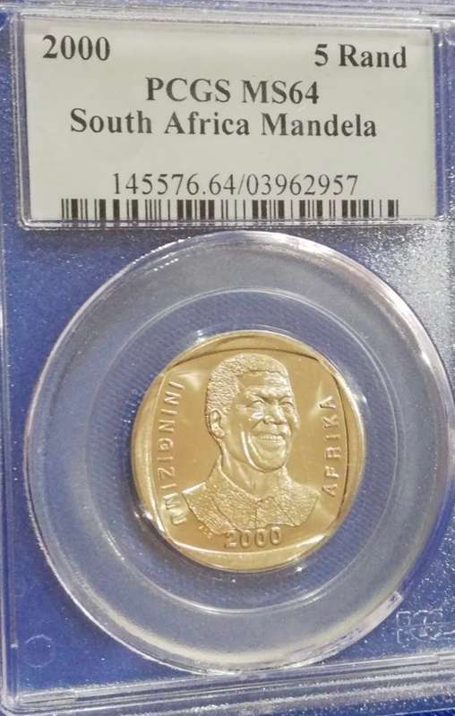 2000 Mandela R5 Coin - MS64 - PCGS Grade