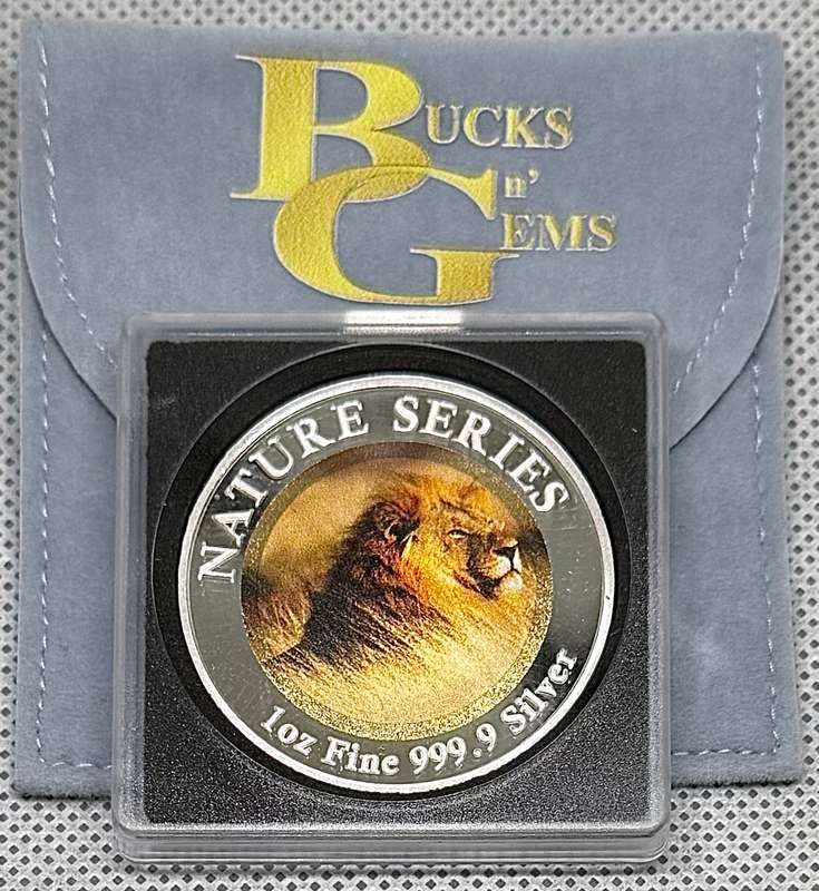 1oz SILVER 999.9 FINE - 2024 NATURE SERIES "LION"- CERTIFIED & MINT BAG