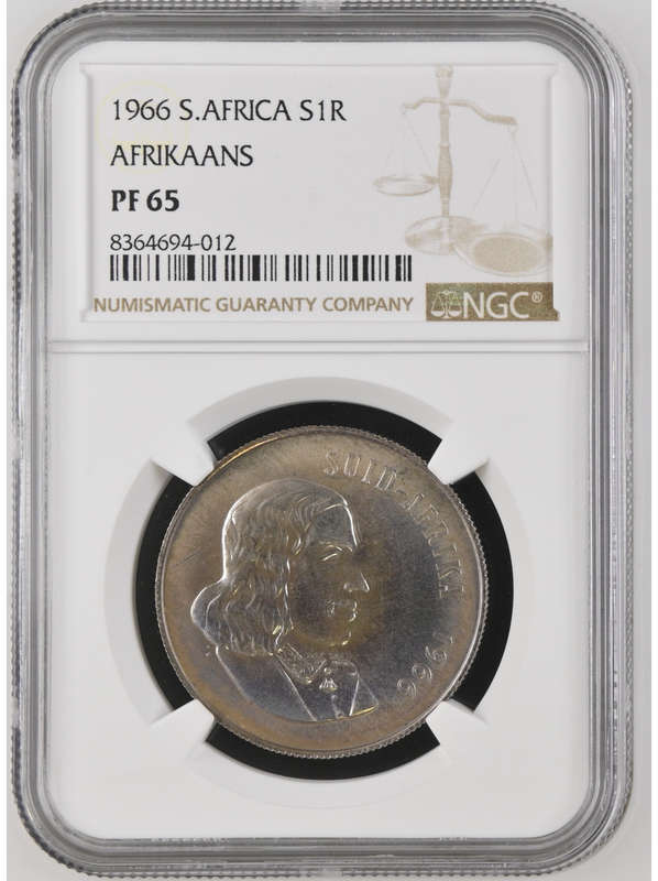 1966 SILVER RAND AFRIKAANS - PF65 - NGC GRADE
