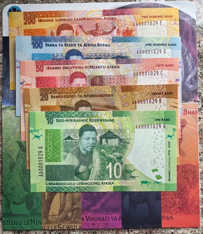 2018 SET OF NOTES "100 YEARS CENTENARY" LKGANYASO ALL NOTES SAME NUMBERS
