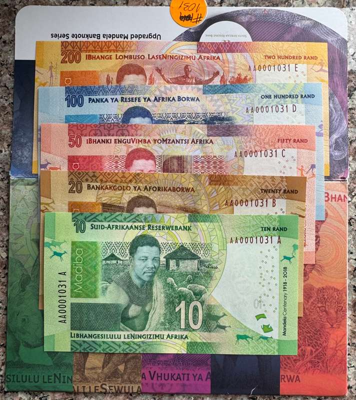 2018 SET OF NOTES "100 YEARS CENTENARY" LKGANYASO ALL NOTES SAME NUMBERS