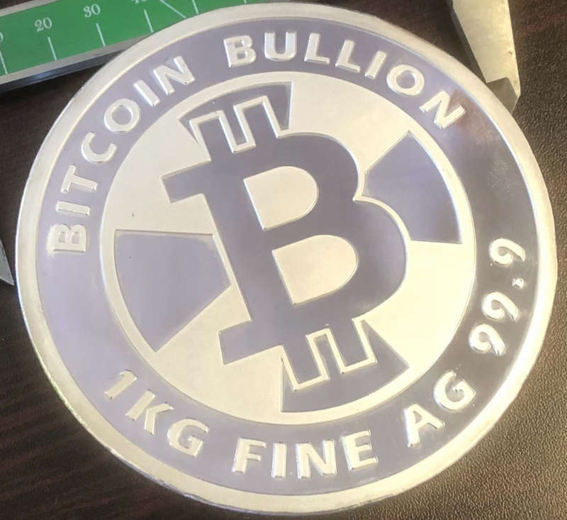 1kg PURE SILVER PROOF MINTED ROUND *BITCOIN* BOX & CERTIFICATE