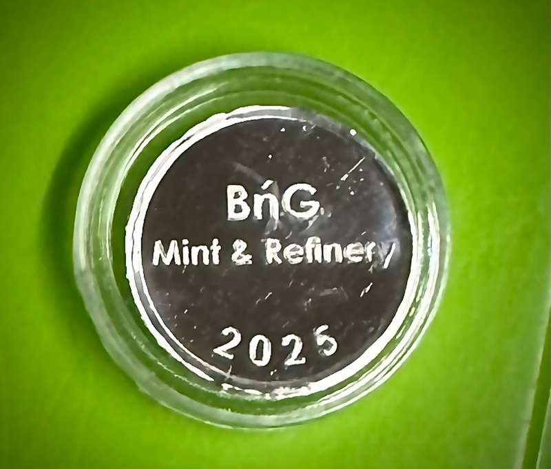 1/10oz 3.11g SILVER 999.9 FINE - COLORIZED 1 SILVO " 2025 JHB " COIN SHOW MINT MARK -COA & MINT BAG