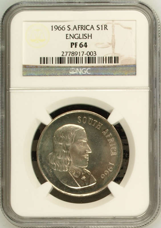 1966 SILVER RAND ENGLISH - PF64 - NGC GRADED RARETY ** ALTERNATE LANGUAGE** ZERO MINTED ?
