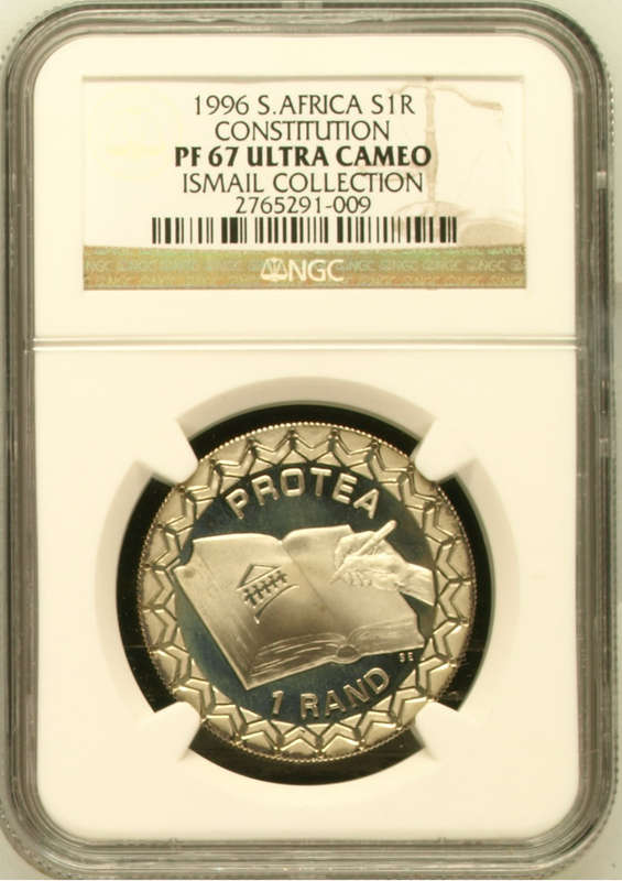 1996 SILVER RAND - CONSTITUTION - PF67UC ISMAIL COLLECTION - NGC GRADE