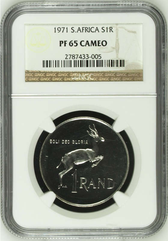 1971 S1R SILVER RAND PF65 CAMEO - NGC GRADE 3RD FINEST