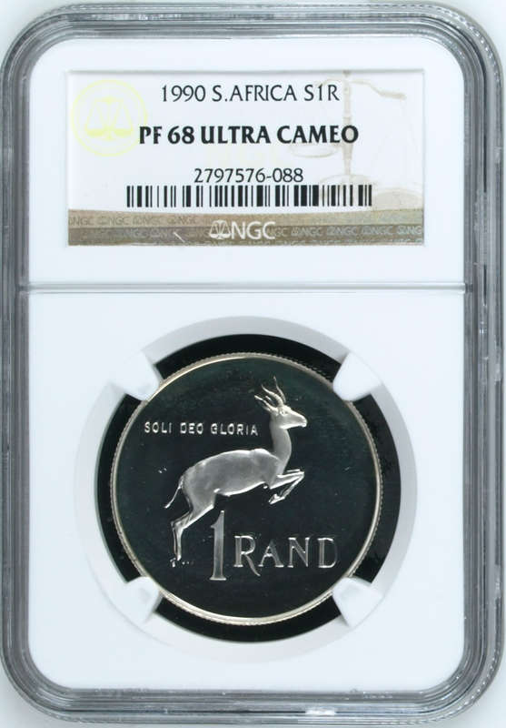 1990 S1R SILVER RAND - PF68 ULTRA CAMEO - NGC GRADE