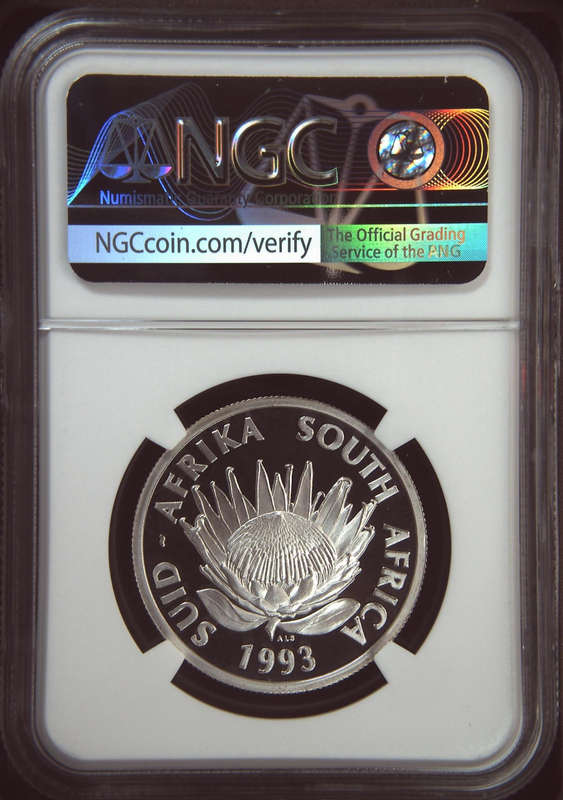 1993 SA - SILVER PROTEA RAND - BANKING BICENTENNIAL - PF69 UC - NGC GRADED